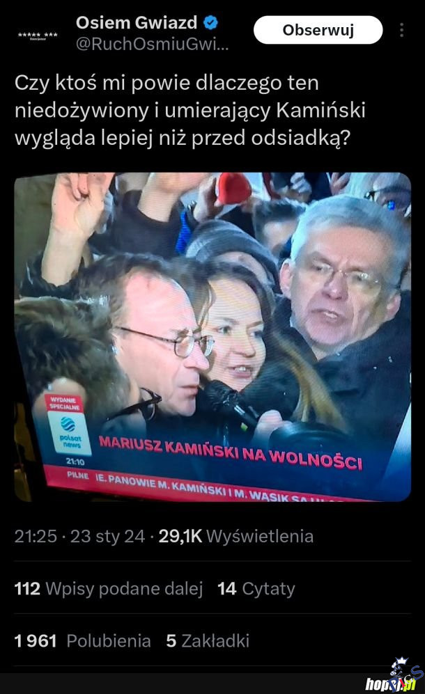 Może dlatego, że przeszedł krótki odwyk?