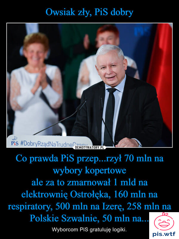 Owsiak zły, PiS dobry