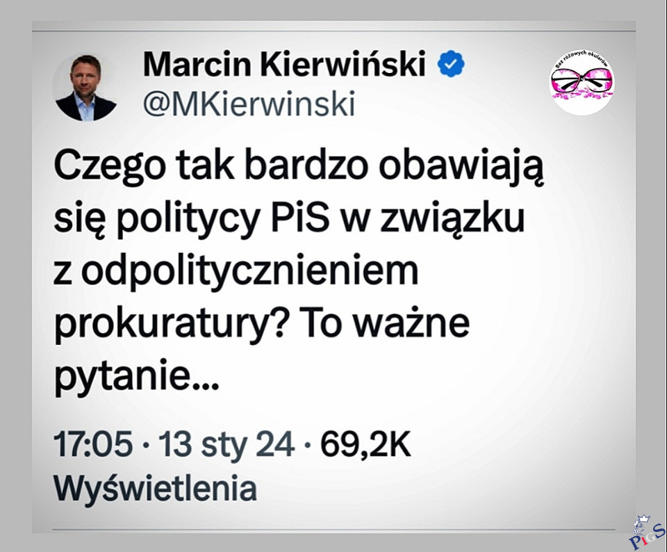 Politycy Prawa i Sprawiedliwości, obawiają się prawa i sprawiedliwości!