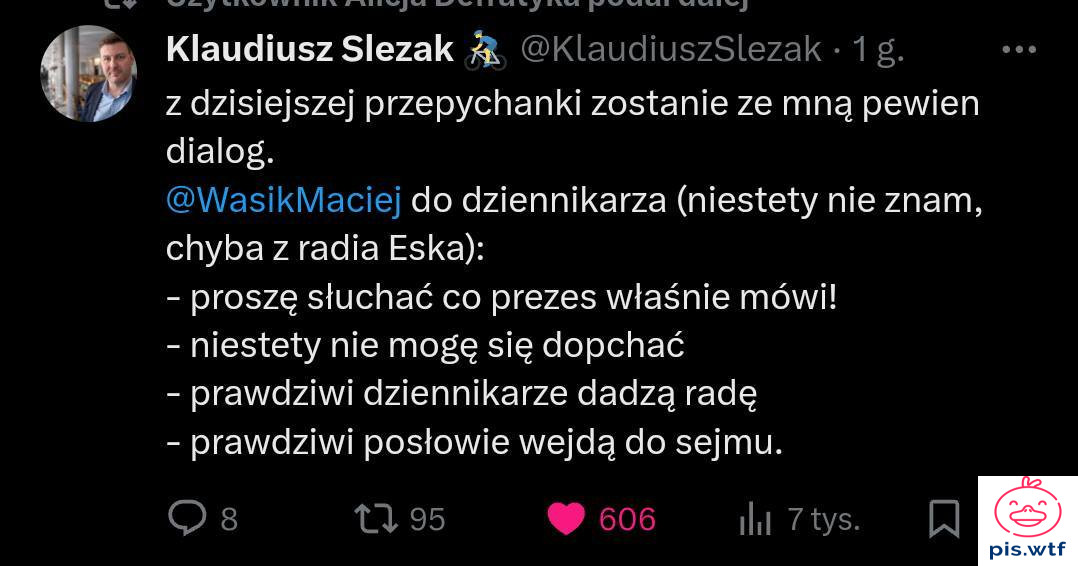 Prawdziwy dziennikarz przygadał…