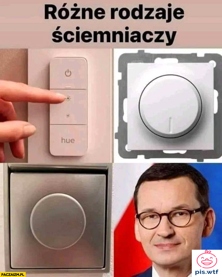 Różne rodzaje ściemniaczy