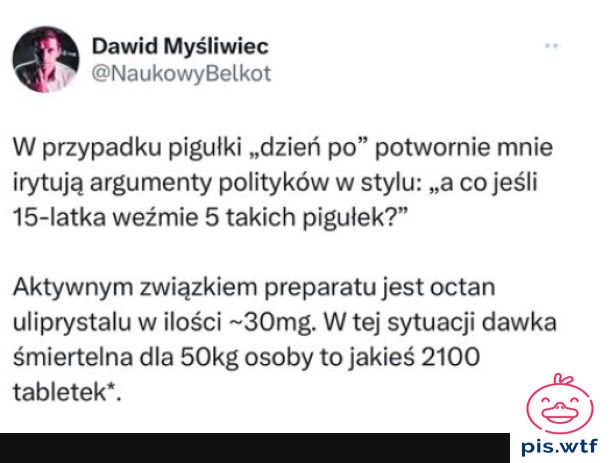 Ale skąd polityk ma to wiedzieć