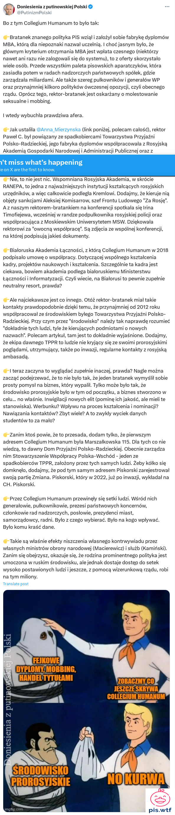 PiS to Rosja