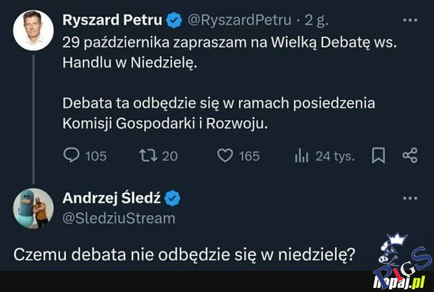 Debata w niedziele