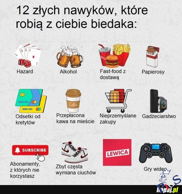 12 złych nawyków