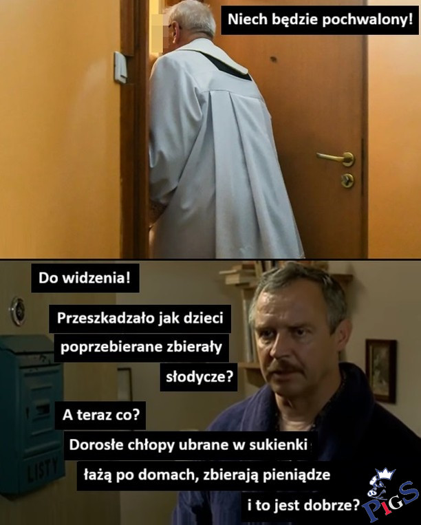 Dorosłe chłopy dzieci straszo