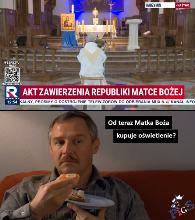 Matka Boża kupuje oświetlenie