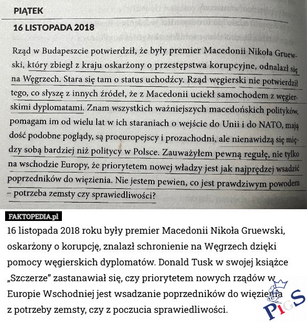 Zastanawiał się Tusk pewnego razu