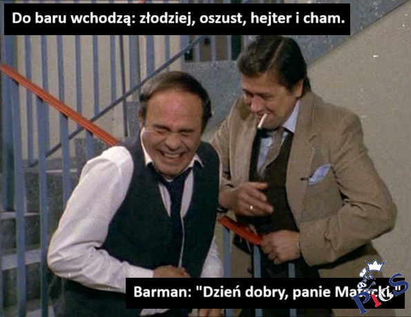 Do baru wchodzą oszust hejter i ham