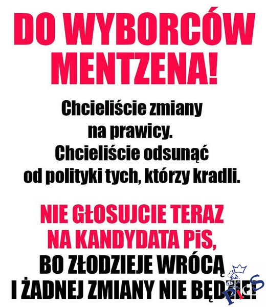 Do wyborców Mentzena