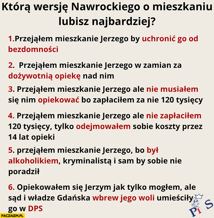 Którą wersję Nawrockiego o mieszkaniu lubisz najbardziej?