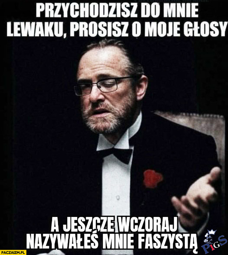 Przychodzisz lewaku prosić o moje głosy