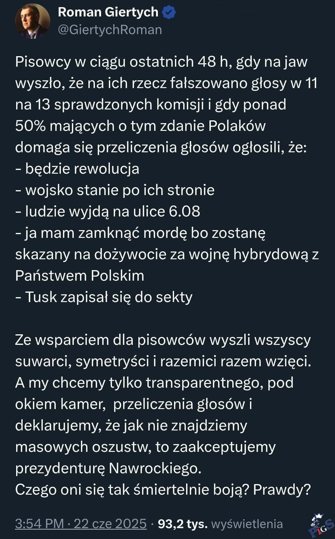 Czego oni się tak śmierlenie boją?